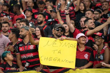 Rio de Janeiro, Rio de Janeiro, Brezilya - 13 Haziran 2024. Flamengo X Gremio Maracana Stadyumunda.             
