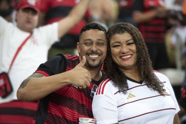 Rio de Janeiro, Rio de Janeiro, Brezilya - 13 Haziran 2024. Flamengo X Gremio Maracana Stadyumunda.             