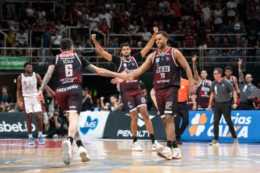 Rio de Janeiro, Rio de Janeiro, Brezilya - 13 Haziran 2024. Flamengo x Franca - NBB Final.         