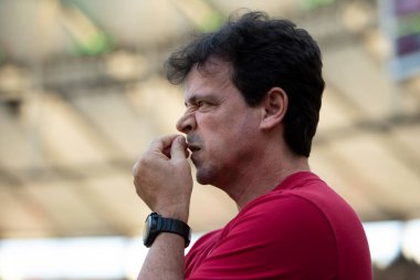 Rio de Janeiro, Rio de Janeiro, Brezilya - 23 Haziran 2024. Fluminense x Flamengo Maracana Stadyumu.             