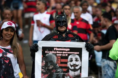 Rio de Janeiro, Rio de Janeiro, Brezilya - 23 Haziran 2024. Fluminense x Flamengo Maracana Stadyumu.             