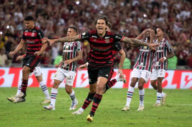 Rio de Janeiro, Rio de Janeiro, Brezilya - 23 Haziran 2024. Fluminense x Flamengo Maracana Stadyumu.             