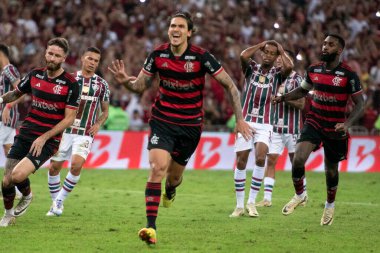 Rio de Janeiro, Rio de Janeiro, Brezilya - 23 Haziran 2024. Fluminense x Flamengo Maracana Stadyumu.             