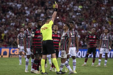 Rio de Janeiro, Rio de Janeiro, Brezilya - 23 Haziran 2024. Fluminense x Flamengo Maracana Stadyumu.             
