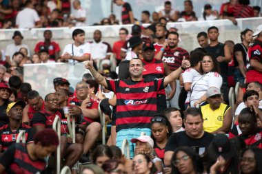 Rio de Janeiro, Rio de Janeiro, Brezilya - 23 Haziran 2024. Fluminense x Flamengo Maracana Stadyumu.             