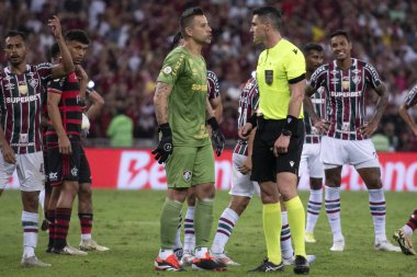 Rio de Janeiro, Rio de Janeiro, Brezilya - 23 Haziran 2024. Fluminense x Flamengo Maracana Stadyumu.             