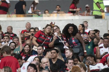 Rio de Janeiro, Rio de Janeiro, Brezilya - 23 Haziran 2024. Fluminense x Flamengo Maracana Stadyumu.             