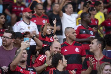 Rio de Janeiro, Rio de Janeiro, Brezilya - 23 Haziran 2024. Fluminense x Flamengo Maracana Stadyumu.             