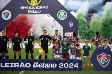 Rio de Janeiro, Rio de Janeiro, Brezilya - 24 Temmuz 2024. Fluminense x Palmeiras Maracana Stadyumu.                        