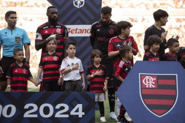 Rio de Janeiro, Rio de Janeiro, Brezilya - 28 Temmuz 2024. Flamengo x Atletico GO Maracana Stadyumu.                  