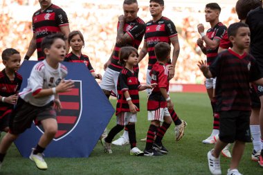 Rio de Janeiro, Rio de Janeiro, Brezilya - 28 Temmuz 2024. Flamengo x Atletico GO Maracana Stadyumu.                  