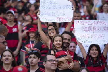 Rio de Janeiro, Rio de Janeiro, Brezilya - 28 Temmuz 2024. Flamengo x Atletico GO Maracana Stadyumu.                  
