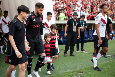 Rio de Janeiro, Rio de Janeiro, Brezilya - 28 Temmuz 2024. Flamengo x Atletico GO Maracana Stadyumu.                  