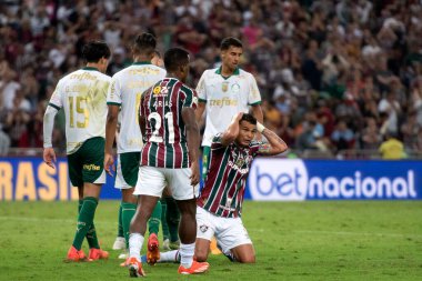 Rio de Janeiro, Rio de Janeiro, Brezilya - 24 Temmuz 2024. Fluminense x Palmeiras Maracana Stadyumu.                        