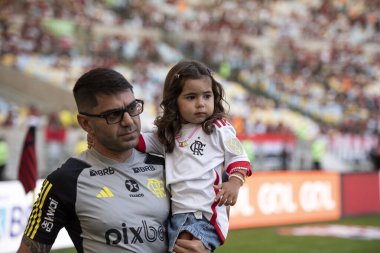 Rio de Janeiro, Rio de Janeiro, Brezilya - 28 Temmuz 2024. Flamengo x Atletico GO Maracana Stadyumu.                  