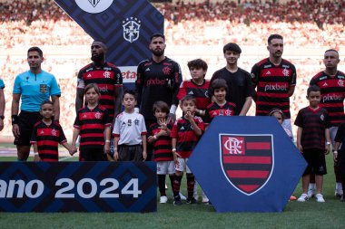 Rio de Janeiro, Rio de Janeiro, Brezilya - 28 Temmuz 2024. Flamengo x Atletico GO Maracana Stadyumu.                  