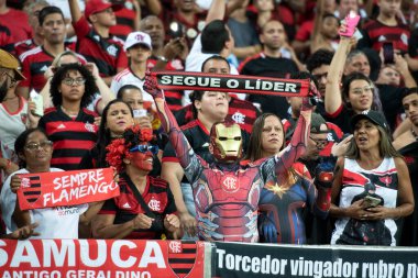 Rio de Janeiro, Rio de Janeiro, Brezilya - 28 Temmuz 2024. Flamengo x Atletico GO Maracana Stadyumu.                  