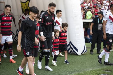 Rio de Janeiro, Rio de Janeiro, Brezilya - 28 Temmuz 2024. Flamengo x Atletico GO Maracana Stadyumu.                  