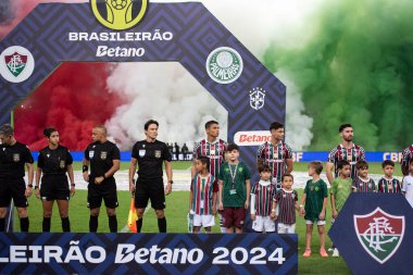 Rio de Janeiro, Rio de Janeiro, Brezilya - 24 Temmuz 2024. Fluminense x Palmeiras Maracana Stadyumu.                        