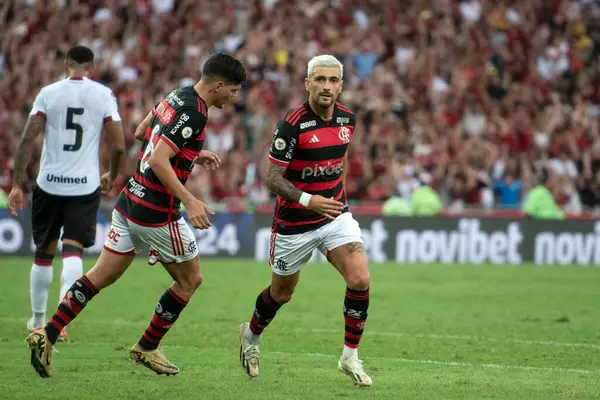 Rio de Janeiro, Rio de Janeiro, Brezilya - 28 Temmuz 2024. Flamengo x Atletico GO Maracana Stadyumu.                  