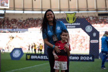 Rio de Janeiro (RJ), 11 / 08 / 2024 - FLAMENGO X PALMEIRAS - Brezilya Şampiyonası için Maracana 'da Flamengo x Palmeiras ile maç          