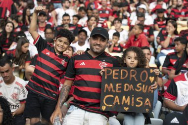 Rio de Janeiro (RJ), 11 / 08 / 2024 - FLAMENGO X PALMEIRAS - Brezilya Şampiyonası için Maracana 'da Flamengo x Palmeiras ile maç          