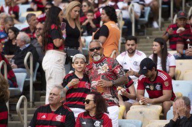 Rio de Janeiro (RJ), 11 / 08 / 2024 - FLAMENGO X PALMEIRAS - Brezilya Şampiyonası için Maracana 'da Flamengo x Palmeiras ile maç          