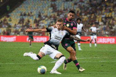 Rio de Janeiro, Rio de Janeiro, Brazil - August 17, 2024. Fluminense x Corinthians at Maracan Stadium - Brazilian Championship.                 clipart