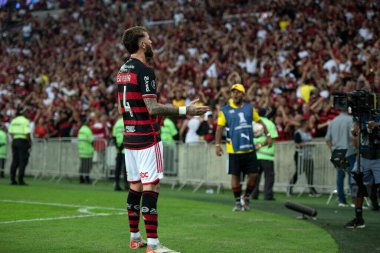 Rio de Janeiro, Rio de Janeiro, Brezilya - 15 Ağustos 2024. Flamengo x Bolivar Maracan Stadyumu - Libertadores.          