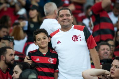 Rio de Janeiro, Rio de Janeiro, Brezilya - 15 Ağustos 2024. Flamengo x Bolivar Maracan Stadyumu - Libertadores.          