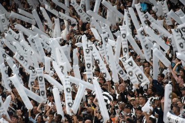 Rio de Janeiro, Rio de Janeiro, Brezilya - 14 Ağustos 2024. Botafogo x Palmeiras Nilton Santos Stadyumu - Libertadores.                   