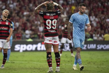 Rio de Janeiro, Rio de Janeiro, Brezilya - 15 Ağustos 2024. Flamengo x Bolivar Maracan Stadyumu - Libertadores.          