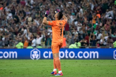 Rio de Janeiro, Rio de Janeiro, Brezilya - 20 Ağustos 2024. Fluminense x Gremio Maracana Stadyumu - Libertadores.          