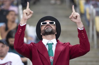 Rio de Janeiro, Rio de Janeiro, Brezilya - 20 Ağustos 2024. Fluminense x Gremio Maracana Stadyumu - Libertadores.          