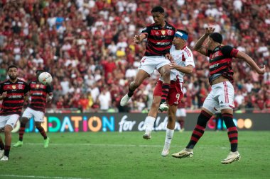 Rio de Janeiro (RJ), 24 / 08 / 2024 - FLAMENGO x OLYMPIACOS - Maracan 'daki Flamengo x Olympiacos maçı, Kıtalararası Alt- 20 finalinin finali.                   