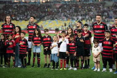 Rio de Janeiro (RJ), 25 / 08 / 2024 - FLAMENGO X RB BRAGANTINO - Brezilya Maracan Şampiyonası için Flamengo x RB Bragantino arasındaki maç.                  