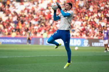Rio de Janeiro (RJ), 24 / 08 / 2024 - FLAMENGO x OLYMPIACOS - Maracan 'daki Flamengo x Olympiacos maçı, Kıtalararası Alt- 20 finalinin finali.                         