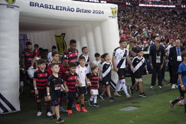 Rio de Janeiro (RJ), 15 / 09 / 2024 - FLAMENGO X VASCO - Brezilya Maracan Şampiyonası için Flamengo x Vasco ile maç.        