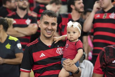 Rio de Janeiro (RJ), 19 / 09 / 2024 - FLAMENGO X PEAROL (URU) - Maracana 'daki Conmebol Libertadores' in Flamengo x Pearol (URU) ile eşleşme.      