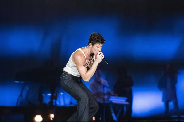 Rio de Janeiro, Rio de Janeiro, Brasil - 22 Eylül 2024: Şarkıcı Shawn Mendes Rio 'da Rock' ın yedinci gününde Rock şehrinde 40 yıl.
