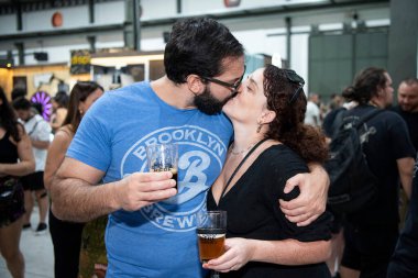 Rio de Janeiro, Rio de Janeiro, Brezilya - 13 Ekim 2024. Dela Biere Dünya Kupası 2024, Pier Maua 'daki en büyük bira festivali..          