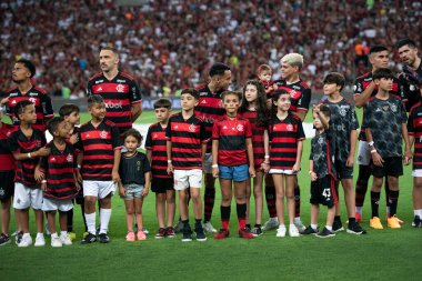 Rio de Janeiro (RJ), 17 / 10 / 2024 - FLAMENGO X FLUMINENSE - Brezilya Şampiyonası için Flamengo x Fluminense at Maracan.            