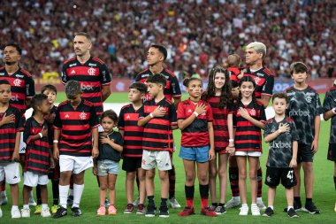 Rio de Janeiro (RJ), 17 / 10 / 2024 - FLAMENGO X FLUMINENSE - Brezilya Şampiyonası için Flamengo x Fluminense at Maracan.            
