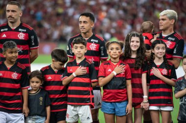 Rio de Janeiro (RJ), 17 / 10 / 2024 - FLAMENGO X FLUMINENSE - Brezilya Şampiyonası için Flamengo x Fluminense at Maracan.            