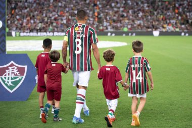 Rio de Janeiro (RJ), 11/01/2024 - FLUMINENSE X GREMIO - Match between Fluminense x Gremio at Maracan for the Brazilian Championship.                      clipart