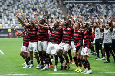 Rio de Janeiro (RJ), 10 / 11 / 2024 - FLAMENGO X ATLETICO MG - Atletico MG x Flamengo Brezilya Kupası finalinin ikinci maçı MRV Arena 'da.                       