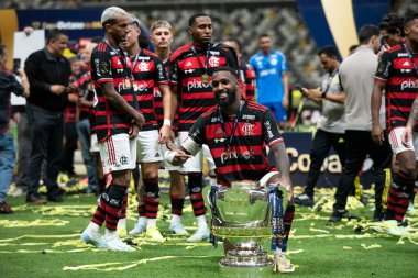 Rio de Janeiro (RJ), 10 / 11 / 2024 - FLAMENGO X ATLETICO MG - Atletico MG x Flamengo Brezilya Kupası finalinin ikinci maçı MRV Arena 'da.                       