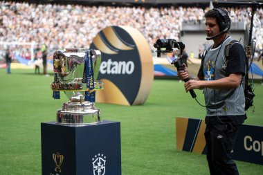 Rio de Janeiro (RJ), 10 / 11 / 2024 - FLAMENGO X ATLETICO MG - Atletico MG x Flamengo Brezilya Kupası finalinin ikinci maçı MRV Arena 'da.                       