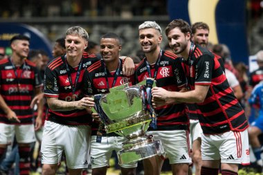 Rio de Janeiro (RJ), 10 / 11 / 2024 - FLAMENGO X ATLETICO MG - Atletico MG x Flamengo Brezilya Kupası finalinin ikinci maçı MRV Arena 'da.                       