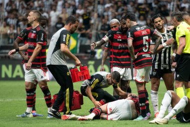 Rio de Janeiro (RJ), 10 / 11 / 2024 - FLAMENGO X ATLETICO MG - Atletico MG x Flamengo Brezilya Kupası finalinin ikinci maçı MRV Arena 'da.                       